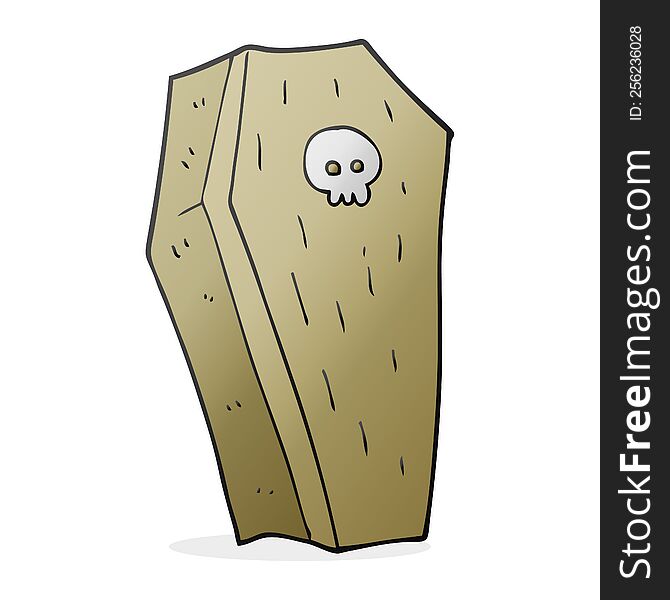 cartoon spooky coffin