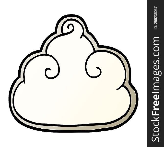 Cartoon Doodle Cloud Symbol