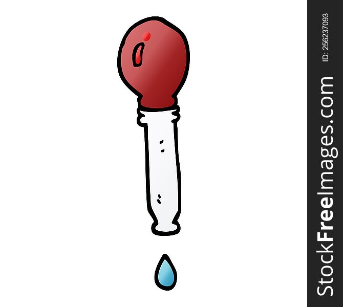 cartoon doodle pipette