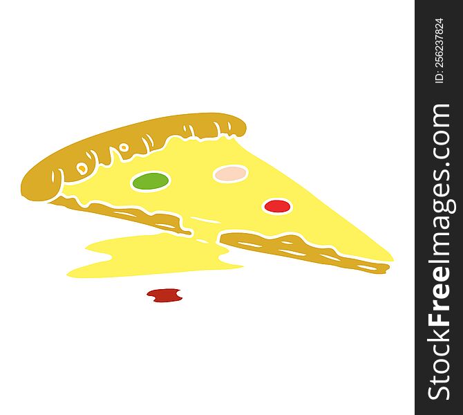 Cartoon Doodle Of A Slice Of Pizza