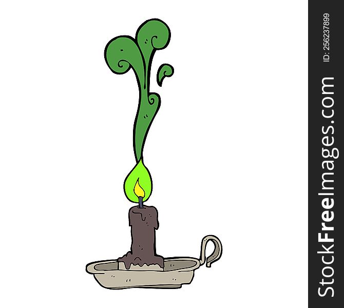 cartoon spooky candlestick