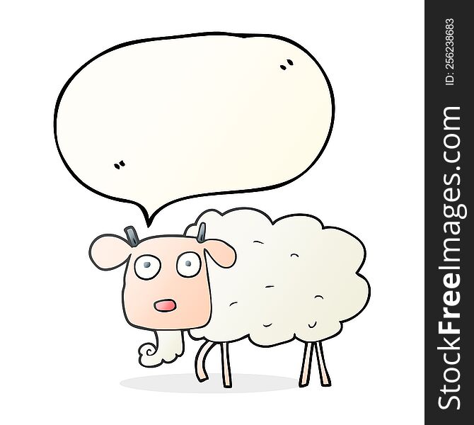 Speech Bubble Cartoon Goat