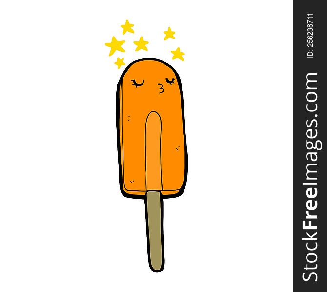 cartoon ice lolly