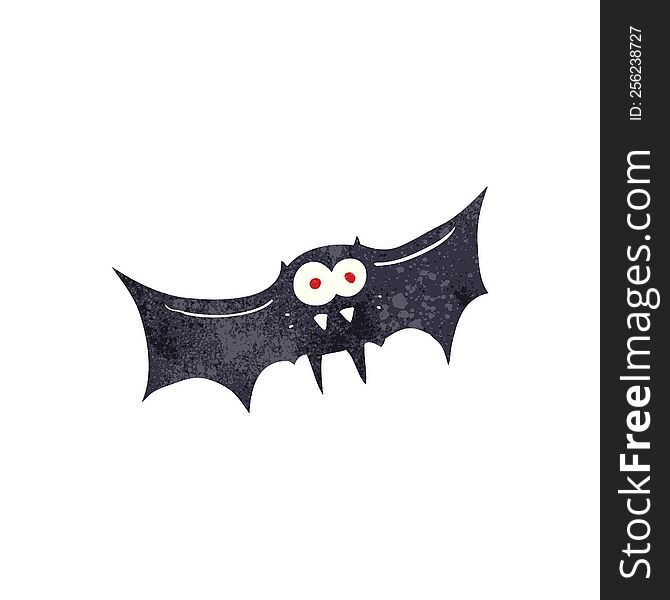 Retro Cartoon Vampire Bat