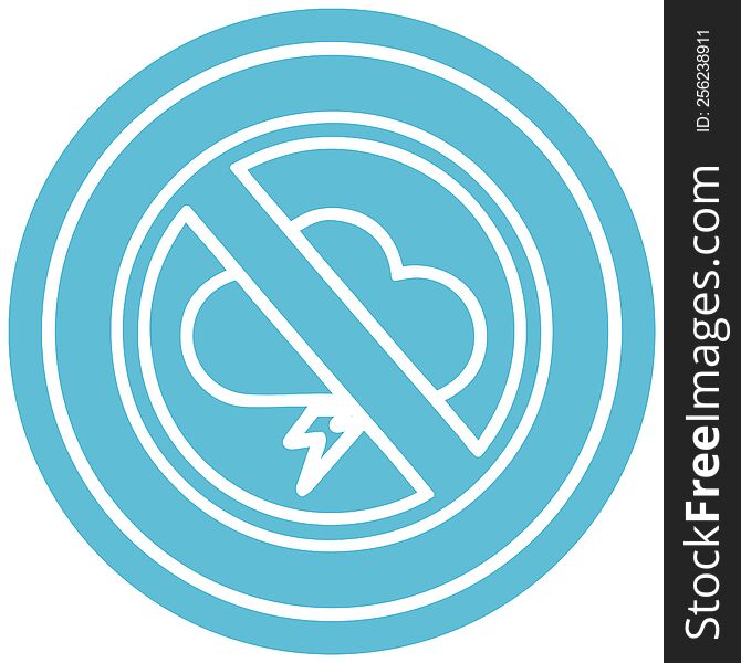 no storms circular icon symbol