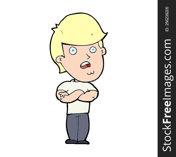 cartoon disappointed man
