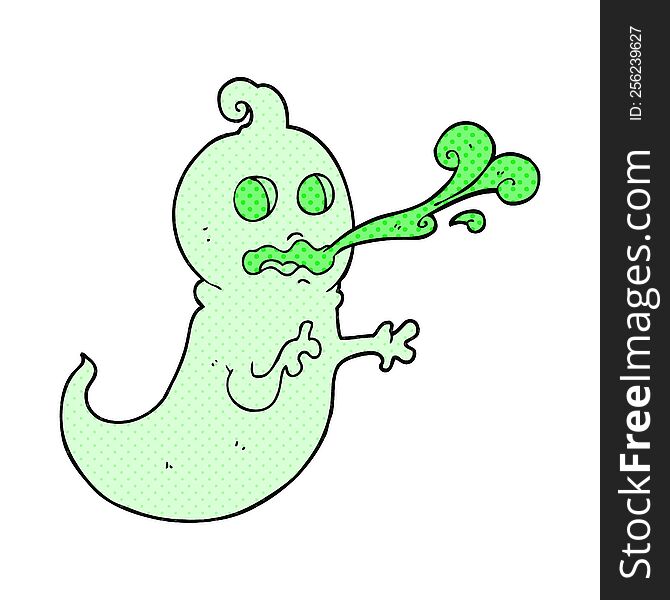 cartoon slimy ghost