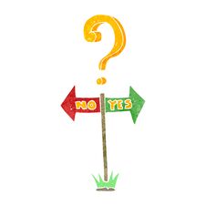 Retro Cartoon Yes And No Sign Stock Photos Retro Cartoon Yes And No Sign Stock Photos