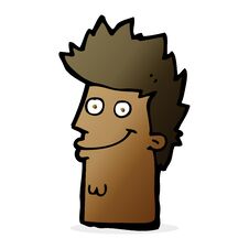 Cartoon Happy Man Face Royalty Free Stock Photography Cartoon Happy Man Face Royalty Free Stock Photography