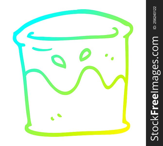 cold gradient line drawing cartoon drink in tumbler