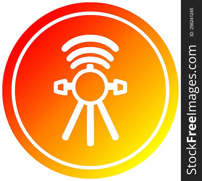 Communications Satellite Circular In Hot Gradient Spectrum