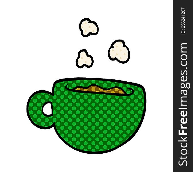 cartoon doodle cup of tea