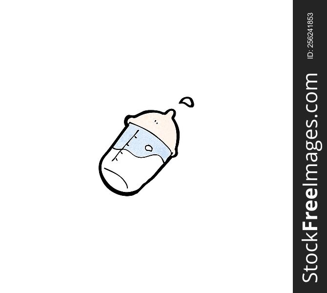 cartoon milk bottle