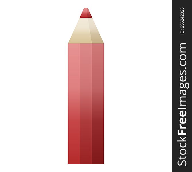 Red Coloring Pencil Graphic Icon
