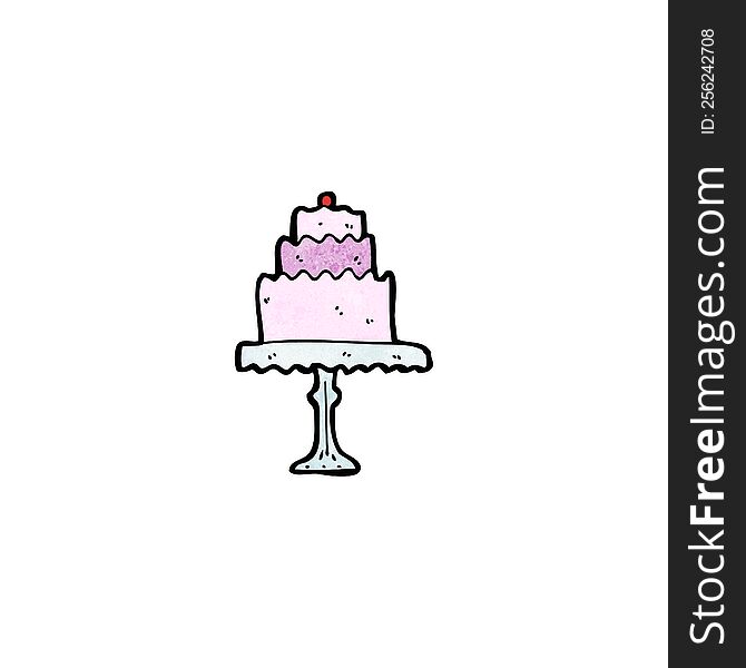 Cartoon Cake On Cakestand