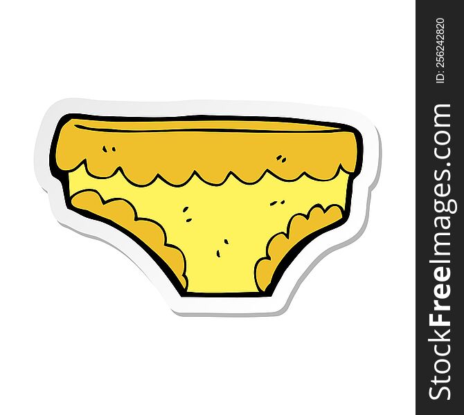sticker of a cartoon underpants