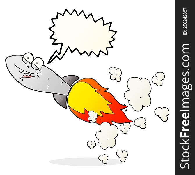 Speech Bubble Cartoon Missile