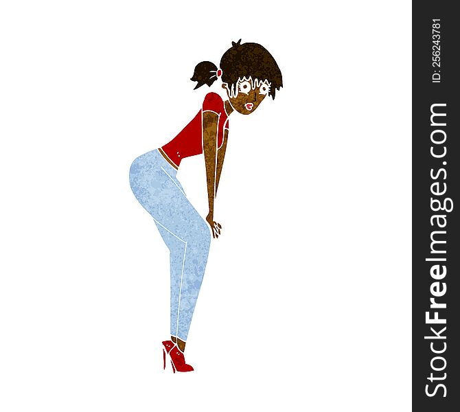 Cartoon Woman Posing