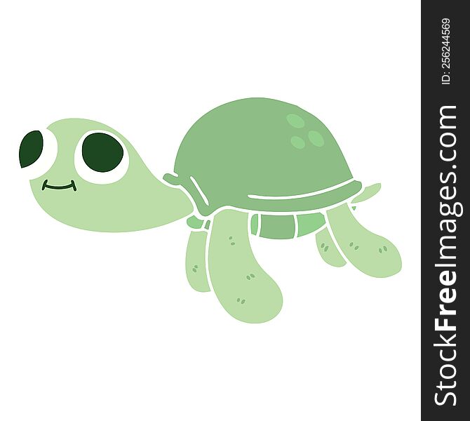 Quirky Hand Drawn Cartoon Turtle