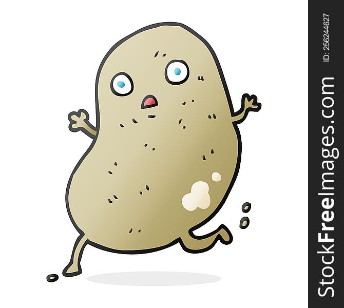 Cartoon Potato Running