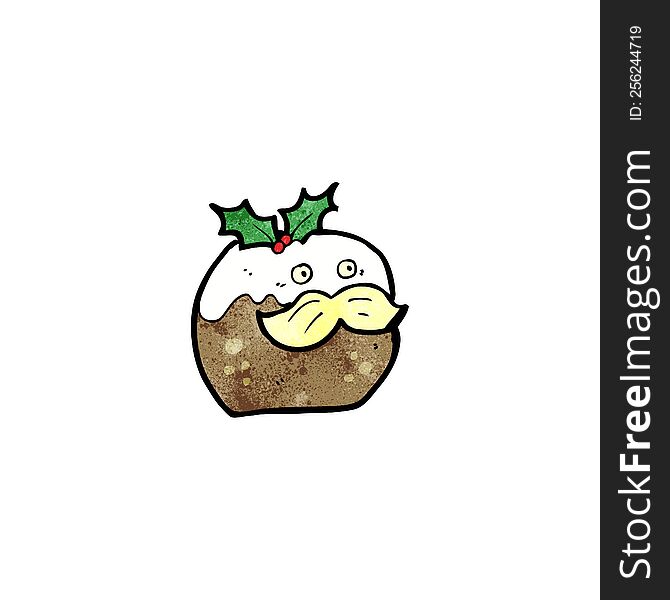 Christmas Pudding Cartoon Character