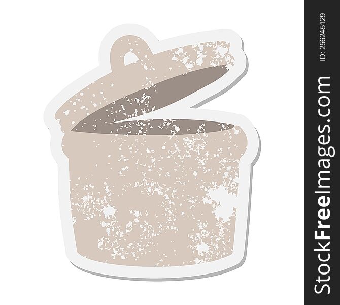 old metal garbage can grunge sticker