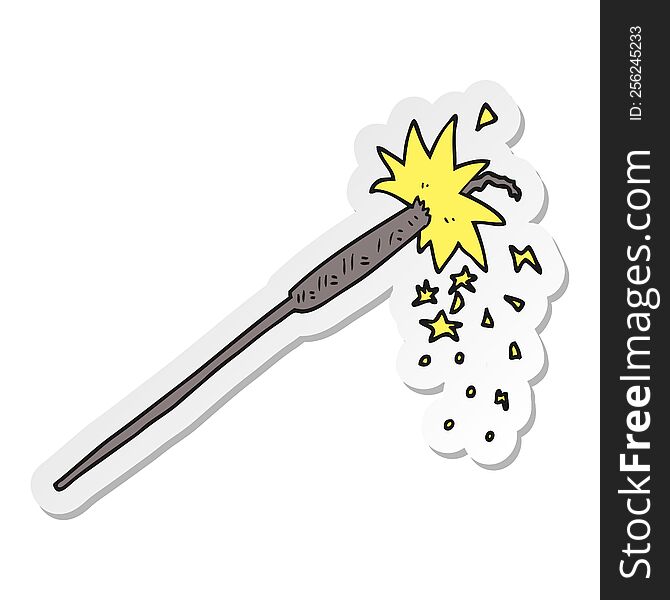 Sticker Of A Cartoon Sparkler