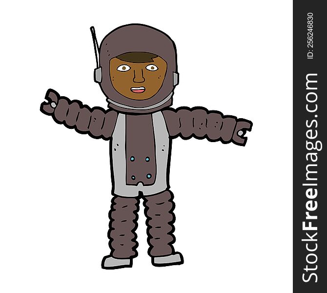 cartoon astronaut