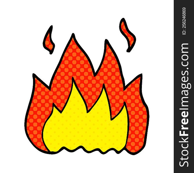 Cartoon Doodle Fire Burning