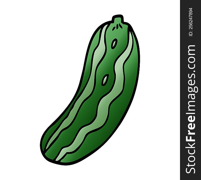 cartoon doodle cucumber plant