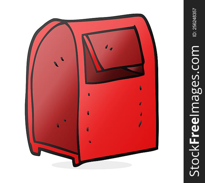 freehand drawn cartoon mailbox