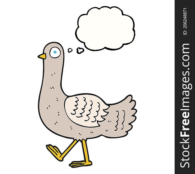 Thought Bubble Cartoon Pigeon