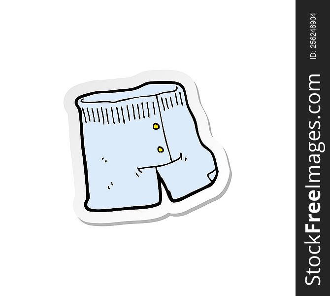 sticker of a cartoon underwear