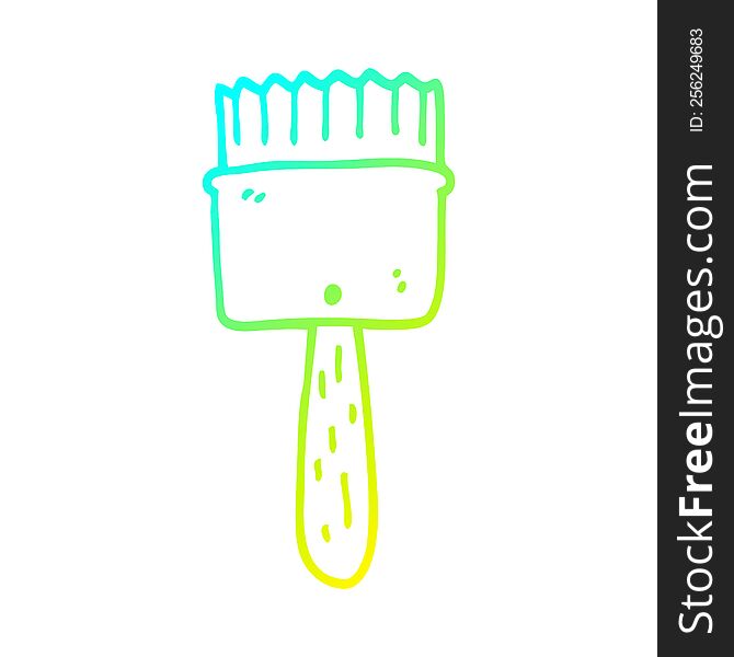Cold Gradient Line Drawing Cartoon Paintbrush