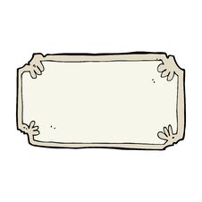 Cartoon Old Frame Banner Stock Photo