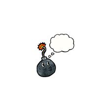 Cartoon Bomb Stock Image