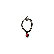 Cartoon Ruby Necklace Stock Images