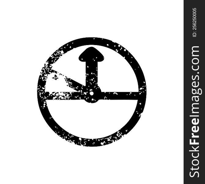 speedometer distressed icon symbol