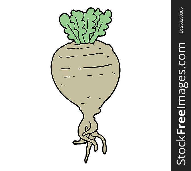 cartoon root vegetable