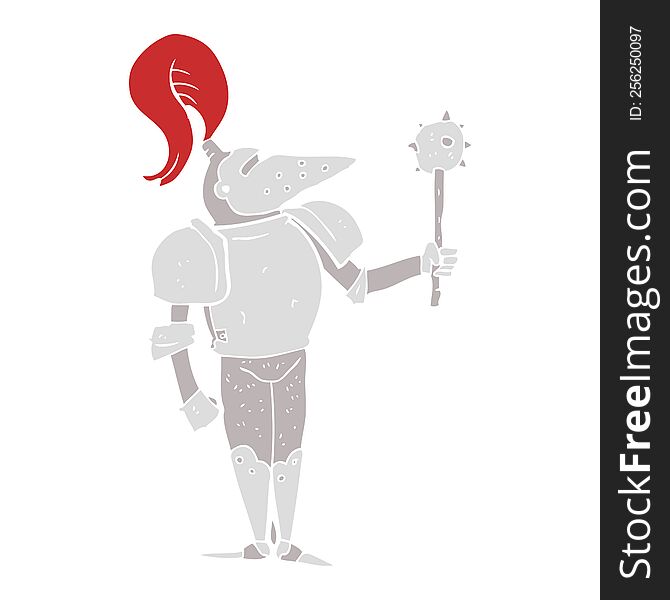 flat color illustration of medieval knight. flat color illustration of medieval knight