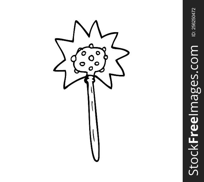 line drawing cartoon mallet