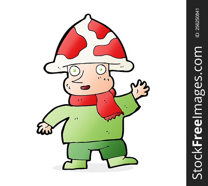 cartoon mushroom man
