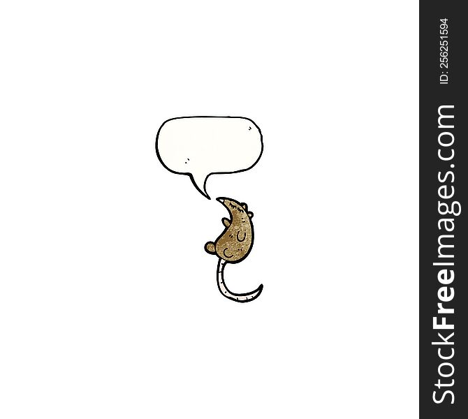 mouse with speech bubble cartoon