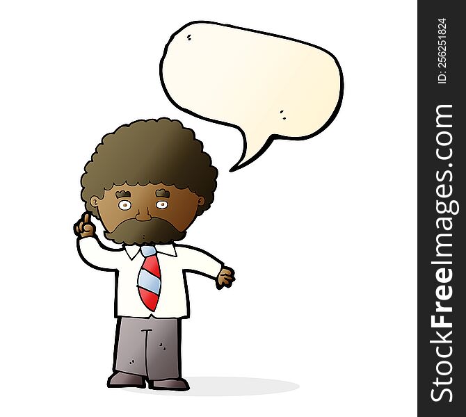 cartoon teacher with speech bubble