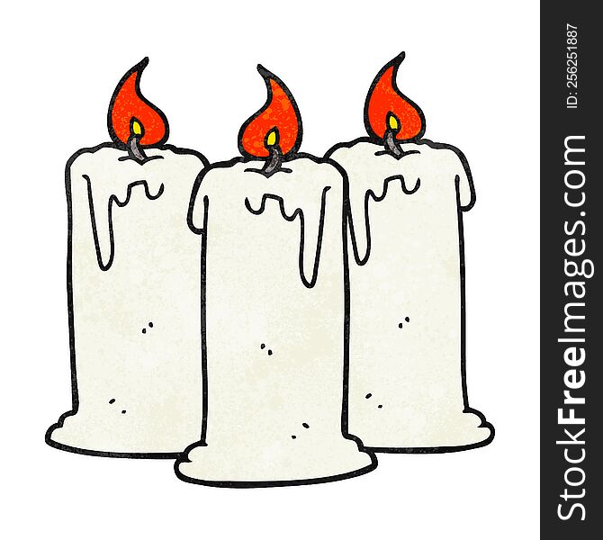 freehand drawn texture cartoon burning candles