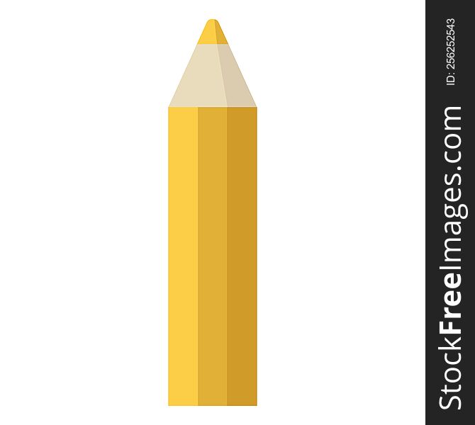 orange coloring pencil graphic vector illustration icon. orange coloring pencil graphic vector illustration icon