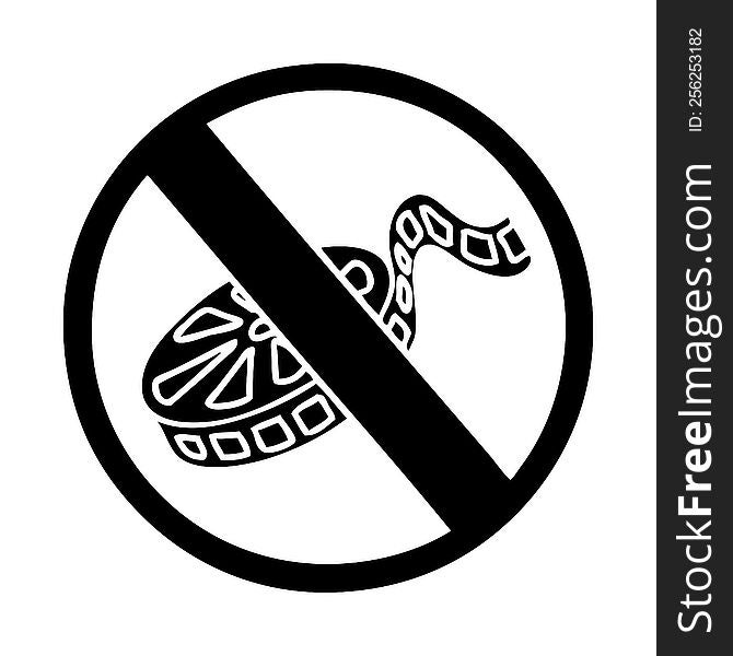 flat symbol of a no movies allowed sign