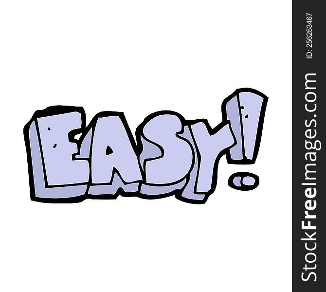 cartoon easy sign