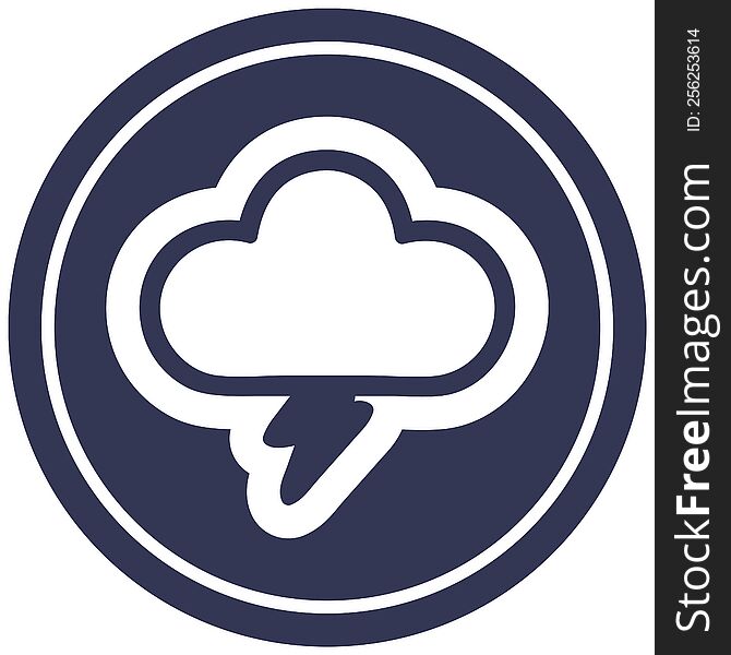 storm cloud circular icon