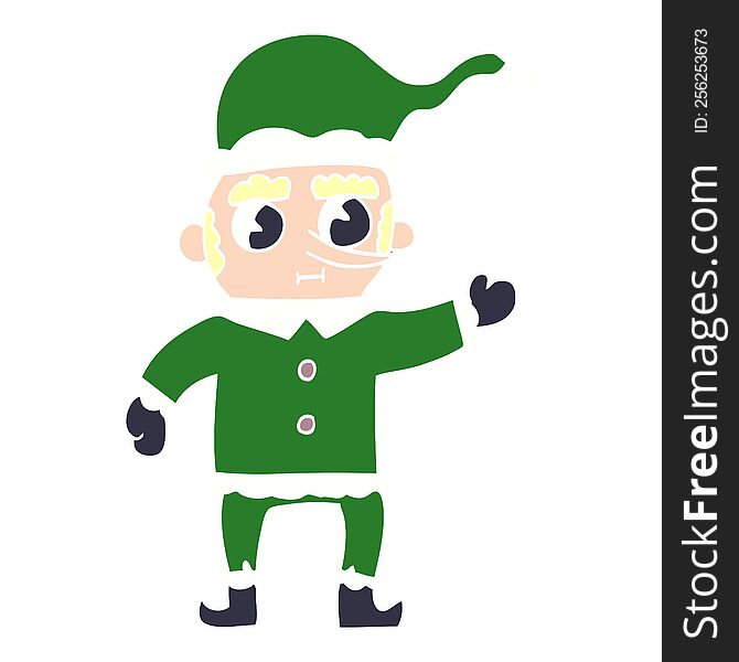 Cartoon Doodle Christmas Elf